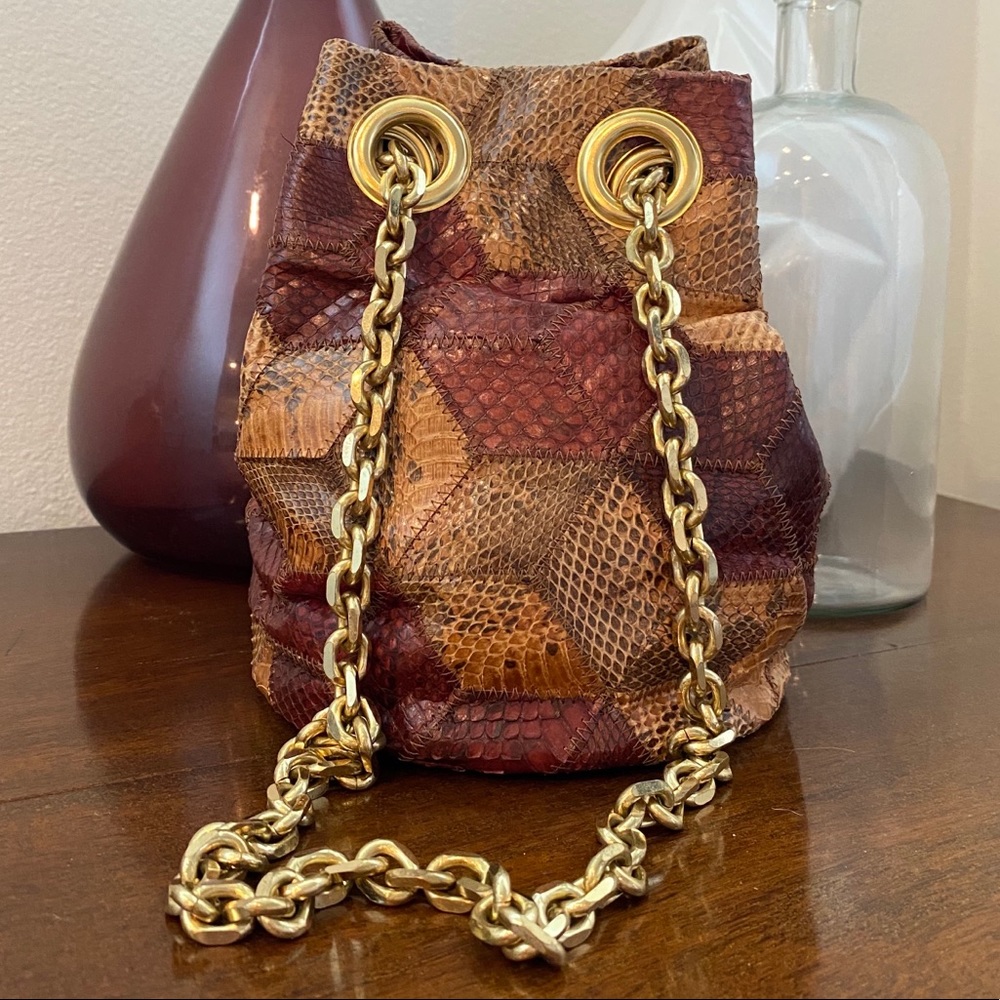 Delphine DELAFON Patchwork Python Bucket Bag - image 2